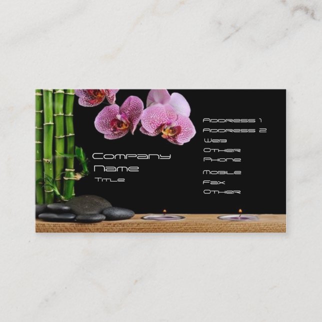 SPA, Wellness Business Card (Front)