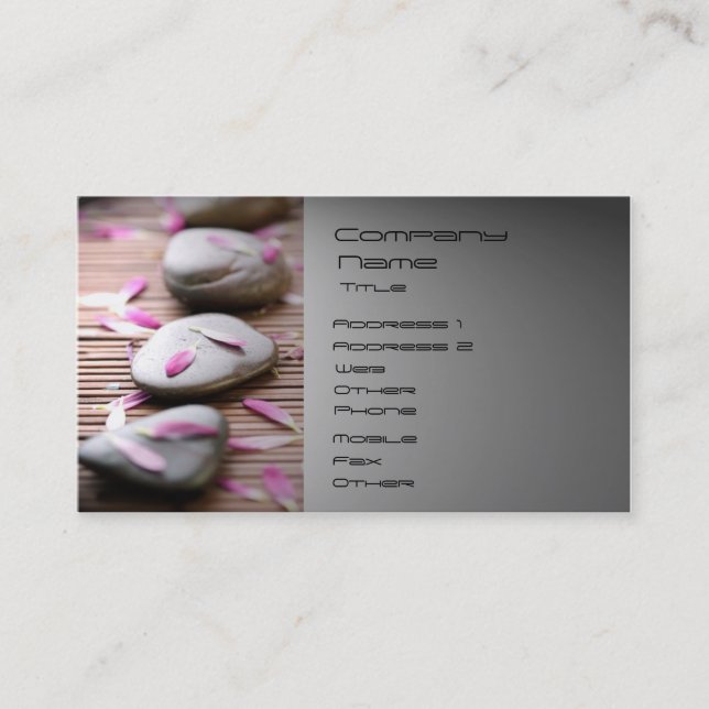 SPA, wellness Business Card (Front)