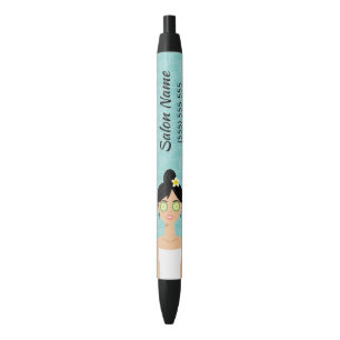 Spa Woman Illustration Custom Spa Business Black Ink Pen
