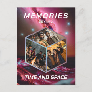 Space 3D Photo Cube Images Collage Postcard