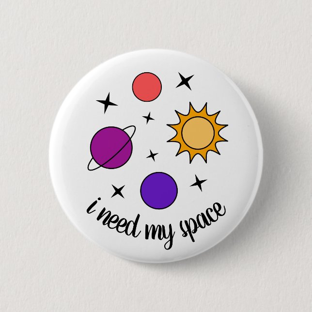 Space 6 Cm Round Badge (Front)