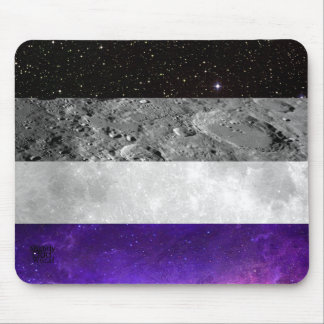 Space Ace- Asexual Pride/ Astronomy/ Galaxy/ Moon Mouse Pad