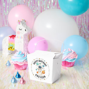 Space Adventure 1st Birthday Outer Space Party Favour Box