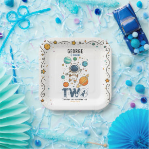 Space Adventure 2nd Birthday   Outer Space Party Paper Plate