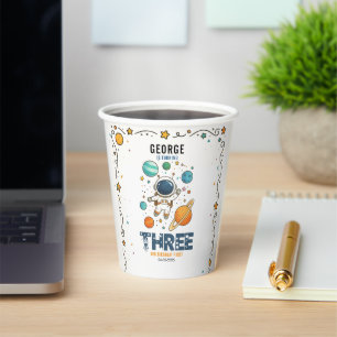 Space Adventure 3rd Birthday   Outer Space Party Paper Cups