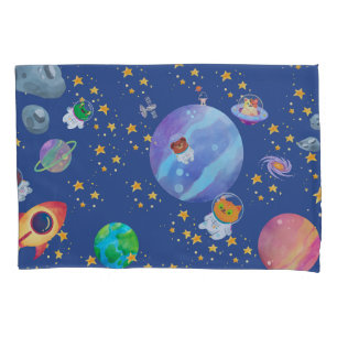 Space Adventure Astronauts Pillowcase