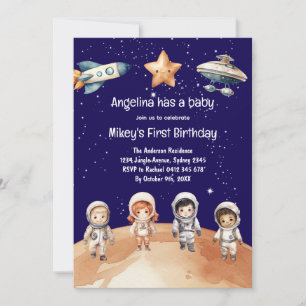 Space Adventure Kids' Birthday Party Invitation