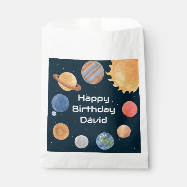 Space Adventure: Planets  Favour Bags (Front)