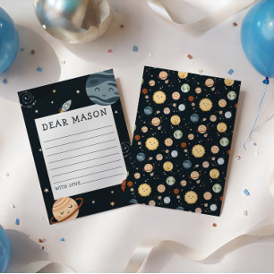 Space Adventure Playful Kids Birthday Time Capsule Enclosure Card