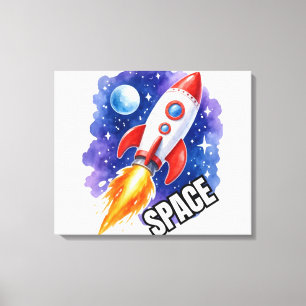 Space Adventure Poster Adventure Awaits Canvas Print