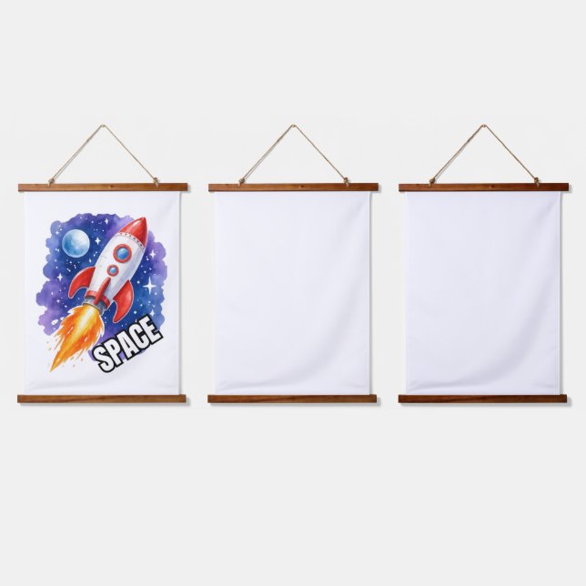 Space Adventure Poster | Adventure Awaits  Hanging Tapestry (Triple)