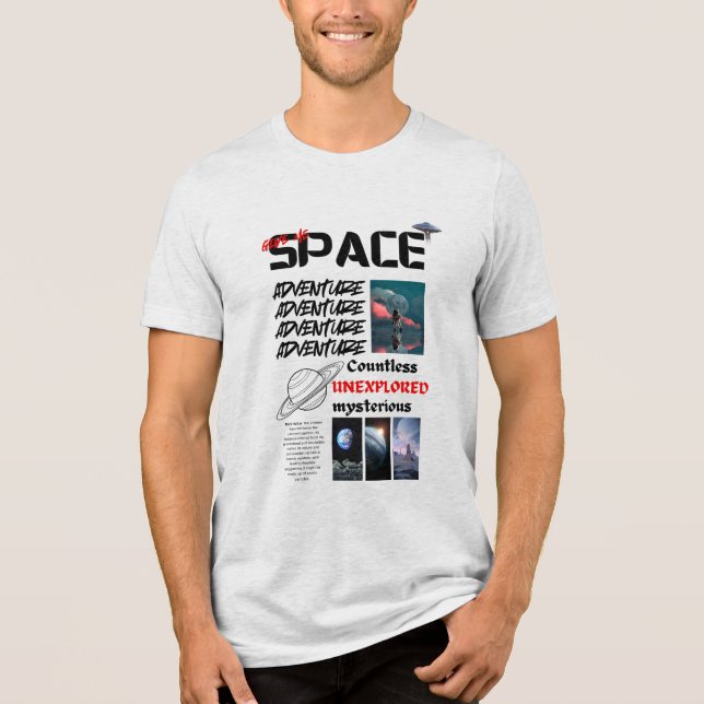 Space Adventure t-shirt : Explore the Universe Tri-Blend Shirt (Front)