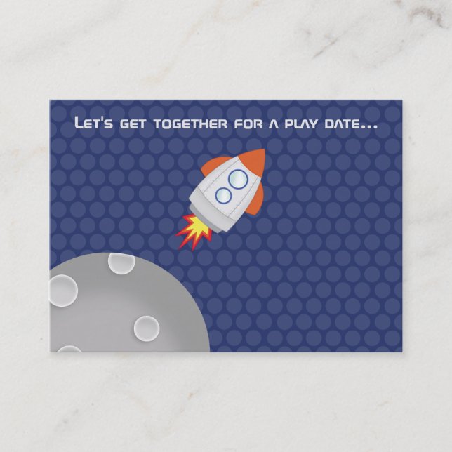 Space Adventure This spaceship design is out of th Calling Card (Front)