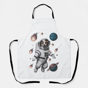 Space Adventure With A Dog Astronaut Apron