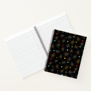 Space Age Atomic Retro Dot Custom Colours Notebook