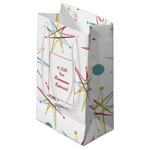 Space Age Atomic Retro Dot Custom Colours Small Gift Bag