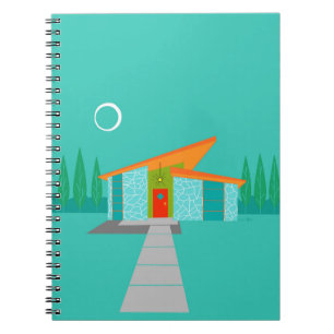 Space Age Cartoon House Notebook