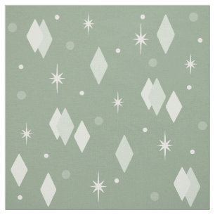Space Age Diamonds Sage Green Fabric
