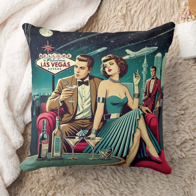 Space Age Las Vegas Martini Party Cushion (Blanket)