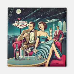 Space Age Las Vegas Martini Party Magnet