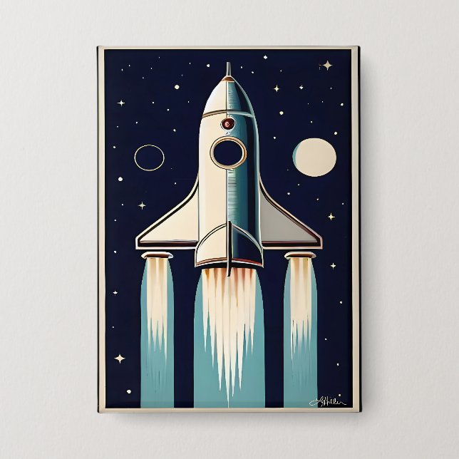 Space Age Retro 50s Rocket Ship (Front)