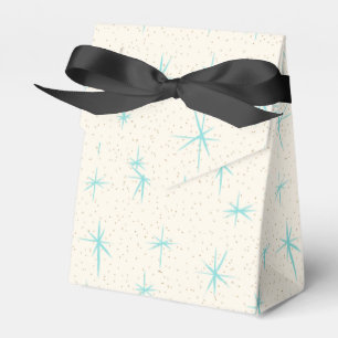 Space Age Turquoise Starbursts Favour Box