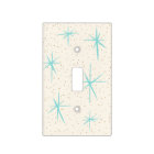 Space Age Turquoise Starbursts Light Switch Cover