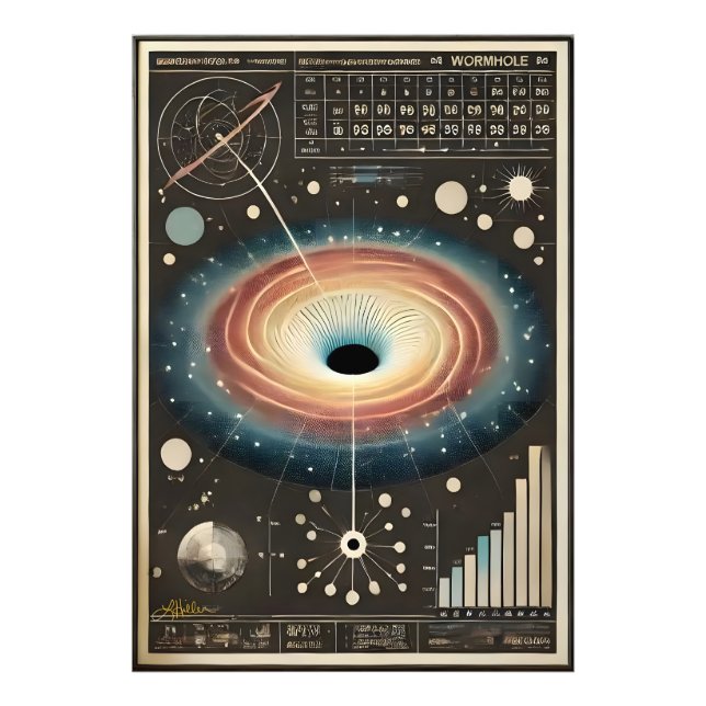 Space Age Wormhole Diagram Photo Print (Front)