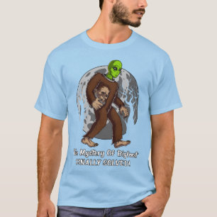 Space Alien Bigfoot Conspiracy Mystery Solved UFO T-Shirt