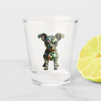 Space Alien Dog Shot Glass