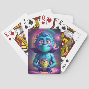 Space Alien & Friend Playing Cards