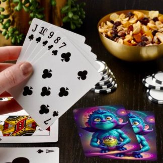 Space Alien & Friend Playing Cards