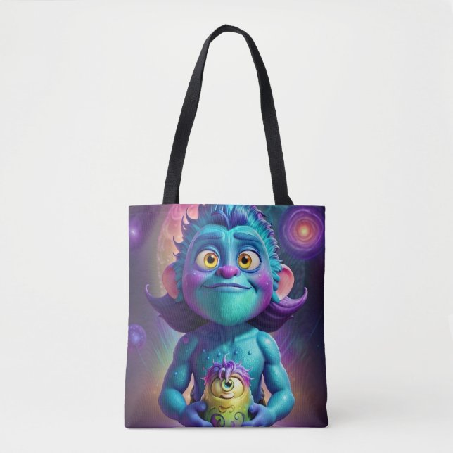Space Alien & Friend Tote Bag (Front)