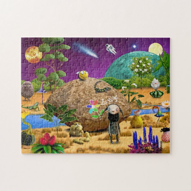 Space alien jigsaw puzzle planet kids boys gift (Horizontal)