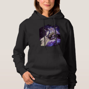 Space Alien Riding Dragon Hoodie