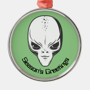 Space Alien Sci Fi Ufologist Metal Tree Decoration