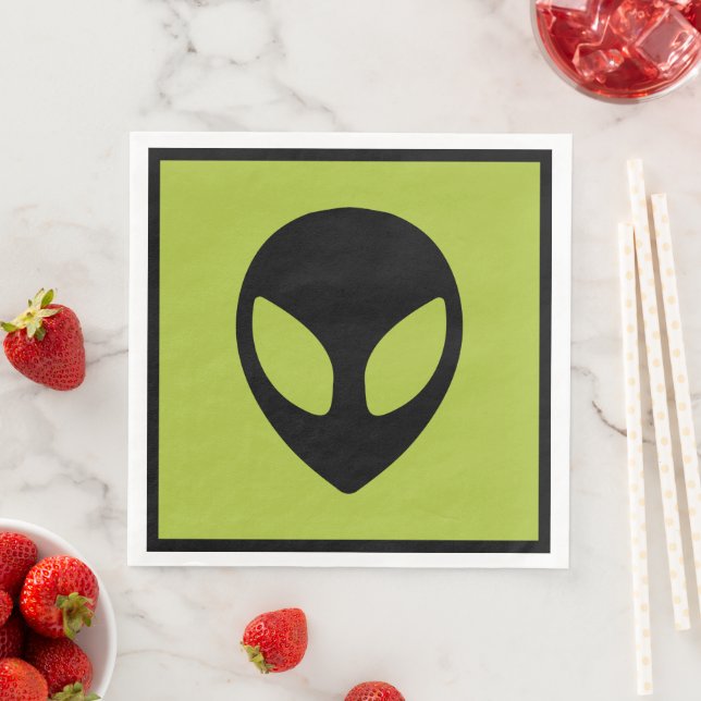 Space Alien Science Fiction Extraterrestrial  Napkin (Insitu)