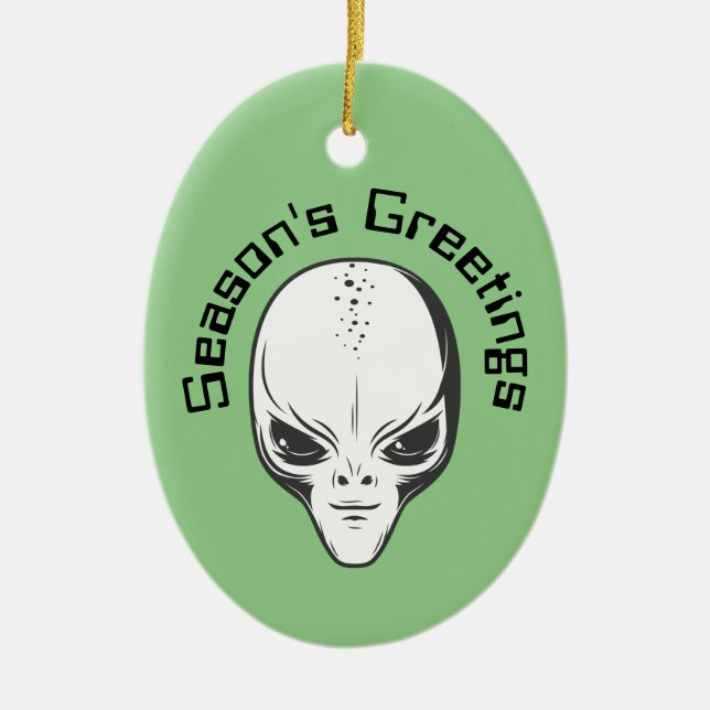 Space Alien Science Fiction Ufology Ornament (Front)