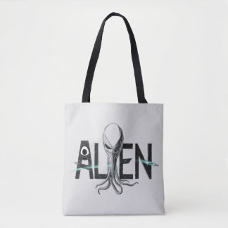 Space Alien Text Tote Bag