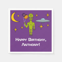Space Alien with Planet Balloons Birthday Party