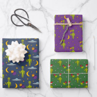 Space Aliens Sci-Fi Patterned Assortment