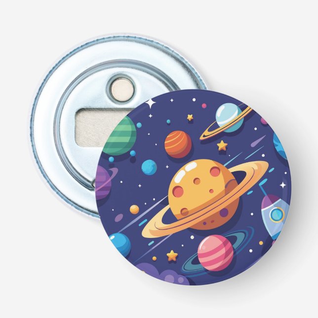 Space and planet theme bottle opener (Front)