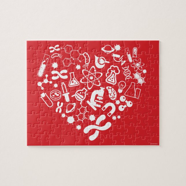 Space And Science Heart Jigsaw Puzzle (Horizontal)