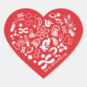 Space And Science Heart Sticker