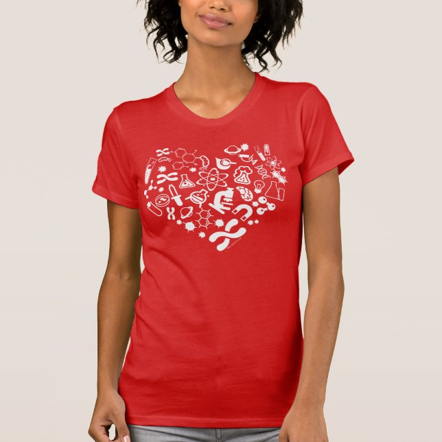 Space And Science Heart T-Shirt (Front)