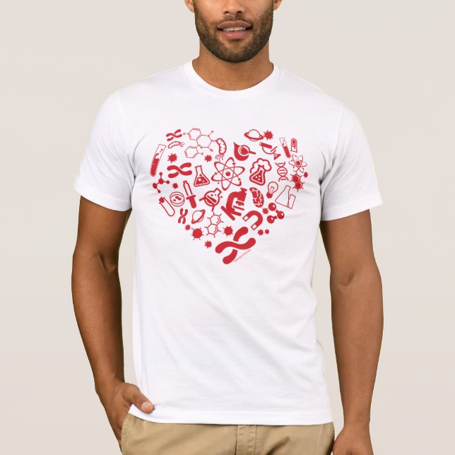 Space And Science Heart T-Shirt (Front)