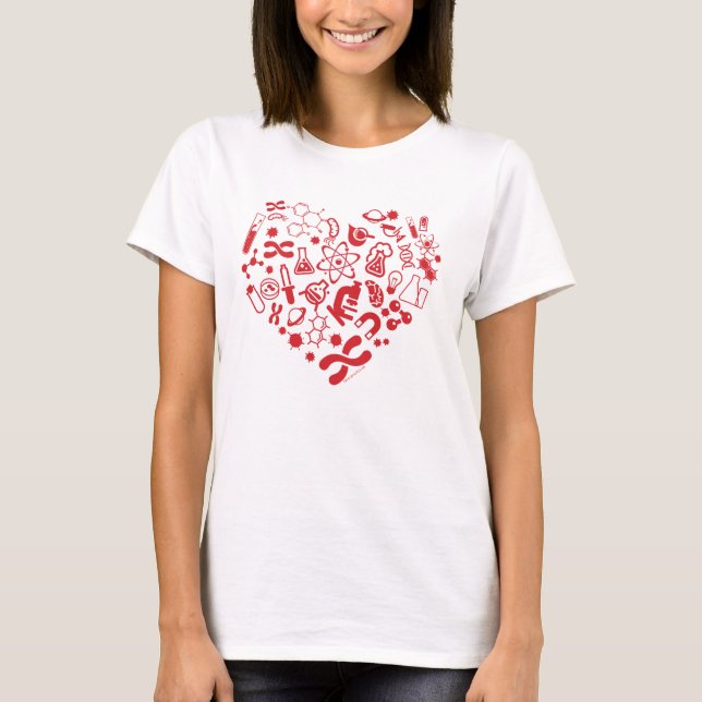 Space And Science Heart T-Shirt (Front)