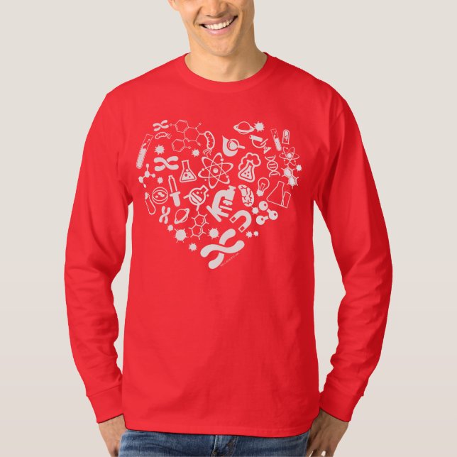 Space And Science Heart T-Shirt (Front)
