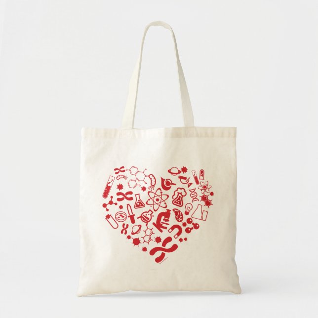 Space And Science Heart Tote Bag (Front)