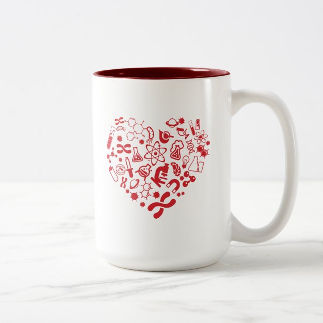 Space And Science Heart Two-Tone Coffee Mug (Right)